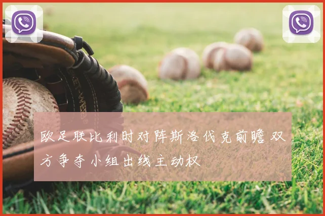 欧足联比利时对阵斯洛伐克前瞻 双方争夺小组出线主动权